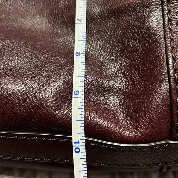 Purple leather satchel - Picture 10 of 10